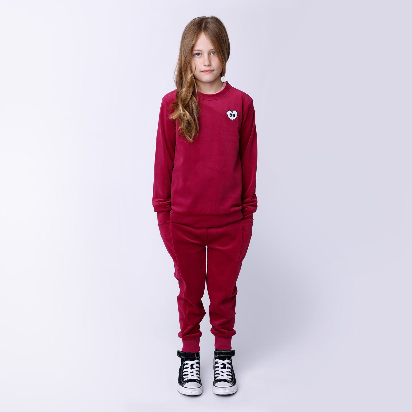 Minti Luxe Velvet Crew - Crimson Jumper Minti 