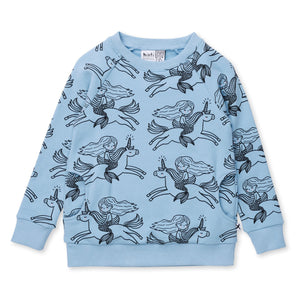 Minti Mermaid And Unicorn Furry Crew - Light Blue