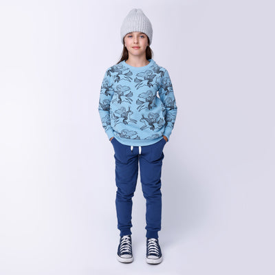 Minti Mermaid And Unicorn Furry Crew - Light Blue Jumper Minti 