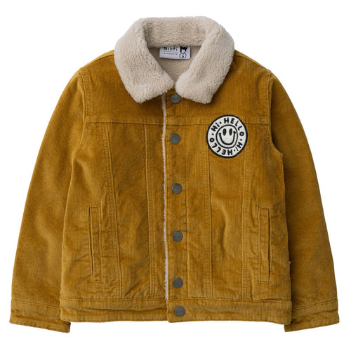 Minti Minti Teddy Lined Cord Bomber - Mustard