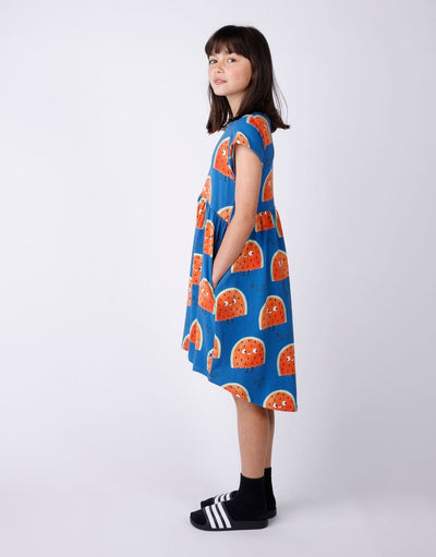 Minti - One In A Melon Dress | Blue Short Sleeve Dress Minti 