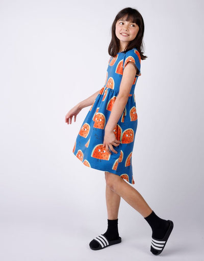 Minti - One In A Melon Dress | Blue Short Sleeve Dress Minti 