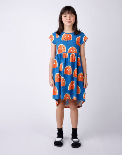 Minti - One In A Melon Dress | Blue Short Sleeve Dress Minti 