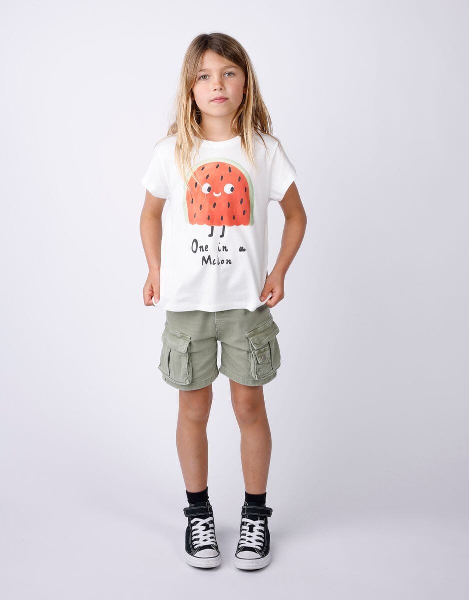Minti - One In A Melon Tee | Off White Short Sleeve T-Shirt Minti 