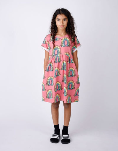 Minti - Painted Rainbow Dress | Candy Short Sleeve Dress Minti 