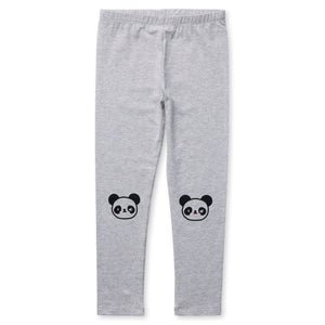 Minti Panda Tights - Grey Marle