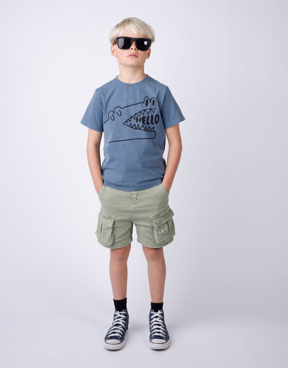 Minti - Pockets Denim Short | Khaki Shorts Minti 