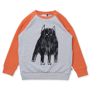 Minti Roller Monster Furry Crew - Grey Marle/Orange