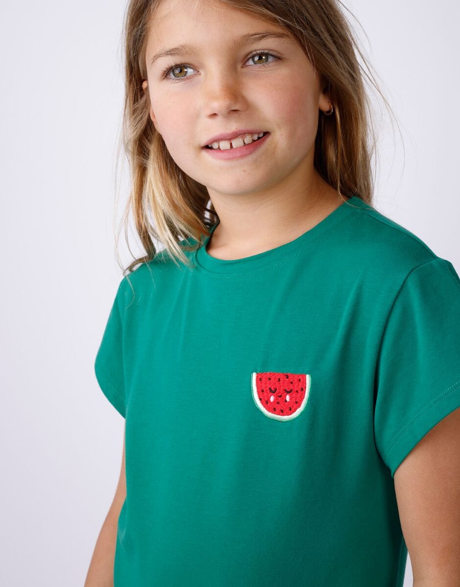 Minti - Sleepy Watermelon Tee | Kelly Green Short Sleeve T-Shirt Minti 