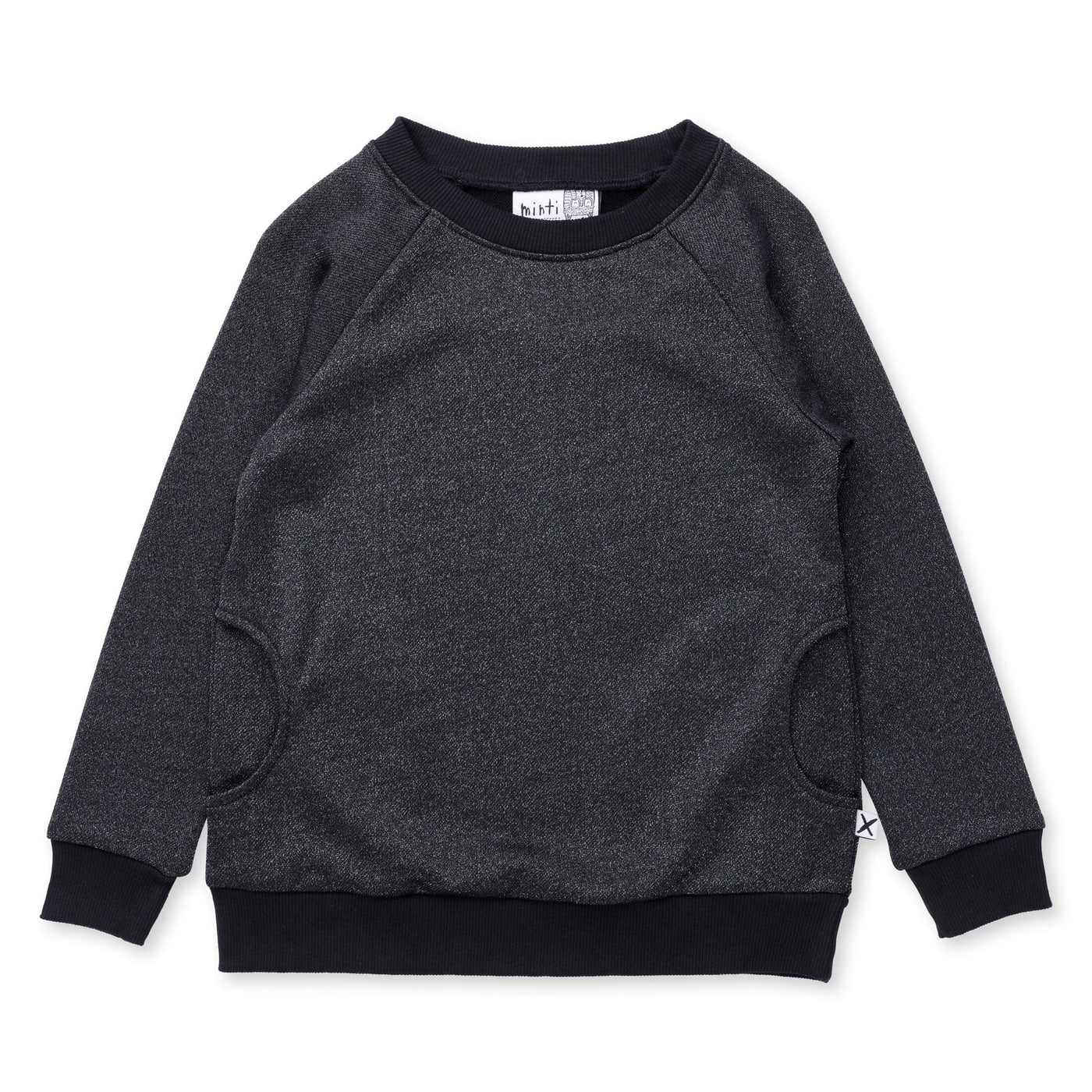 Minti Sparkle Crew - Black Sparkle Jumper Minti 