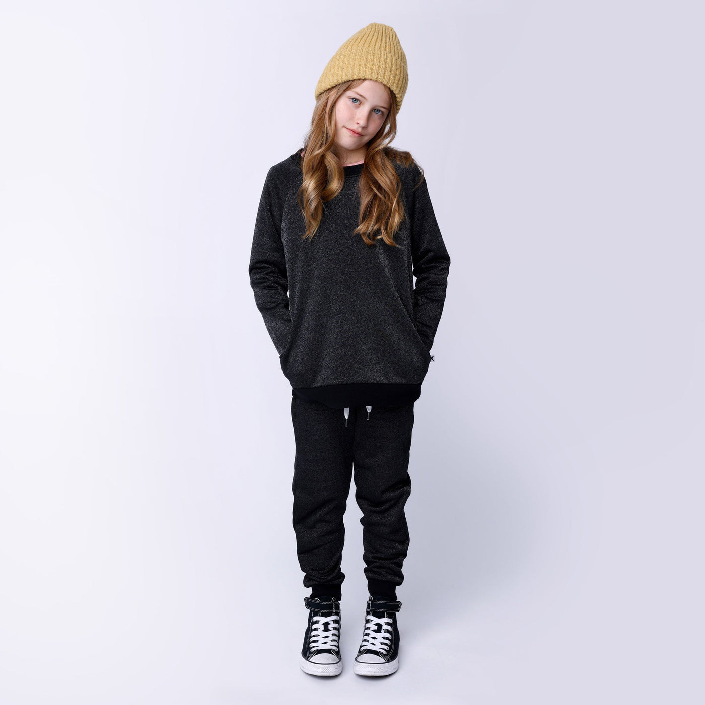 Minti Sparkle Crew - Black Sparkle Jumper Minti 