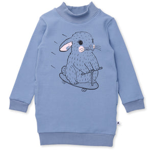 Minti Speedy Bunny Furry Dress - Cornflower