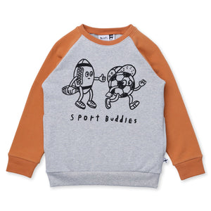 Minti Sport Buddies Furry Crew - Grey Marle/Rust