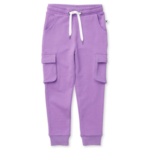 Minti Tailored Cargo Trackies - Purple