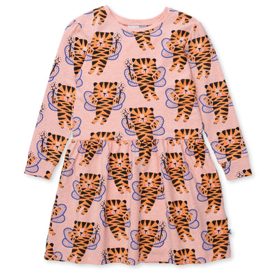 Minti Tiger Fairy Dress - Apricot Marle Long Sleeve Dress Minti 