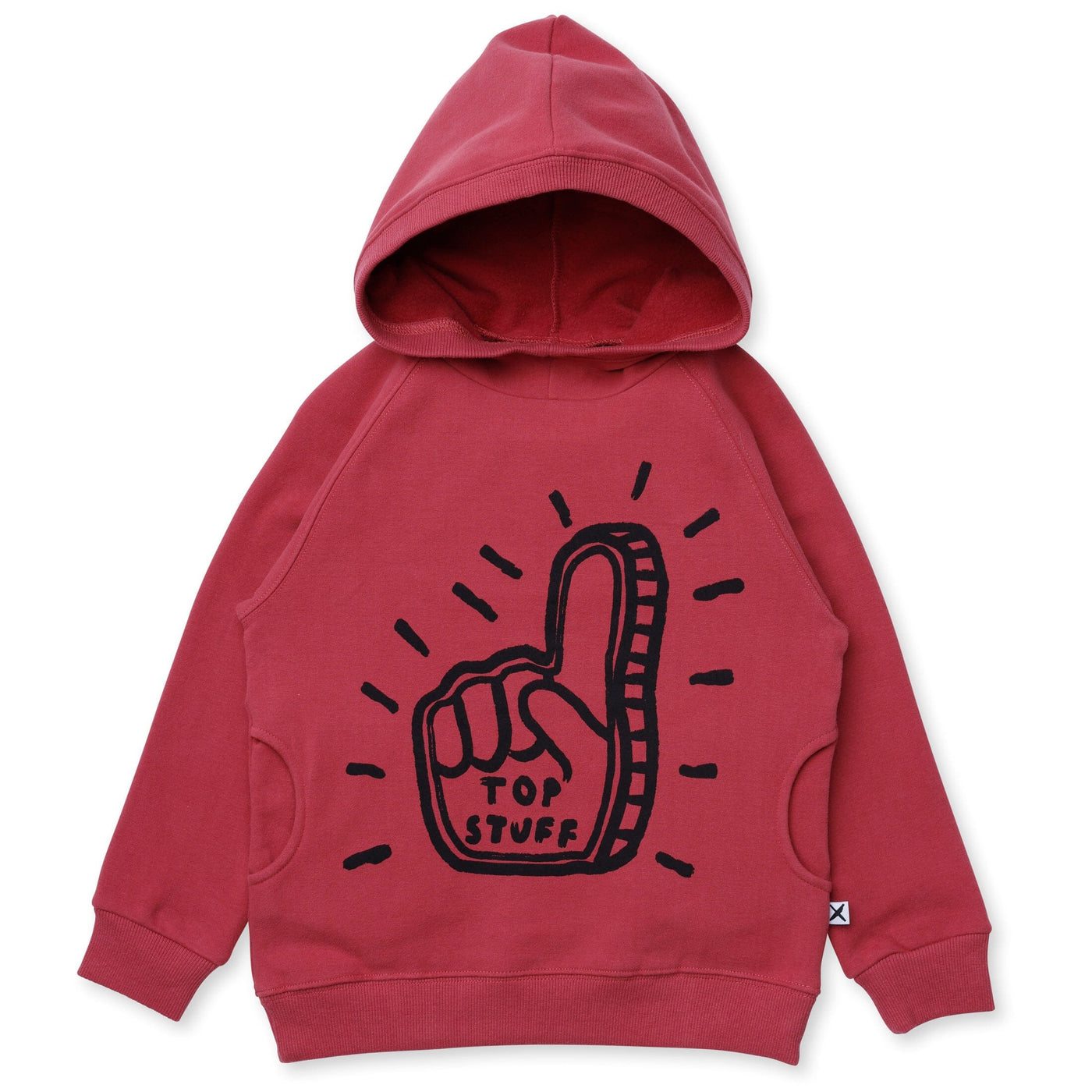 Minti Top Stuff Furry Hood - Rusty Red Hoodie Minti 