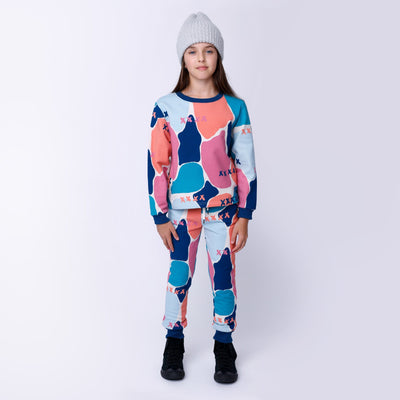 Minti Watercolour Furry Crew - Multi Jumper Minti 