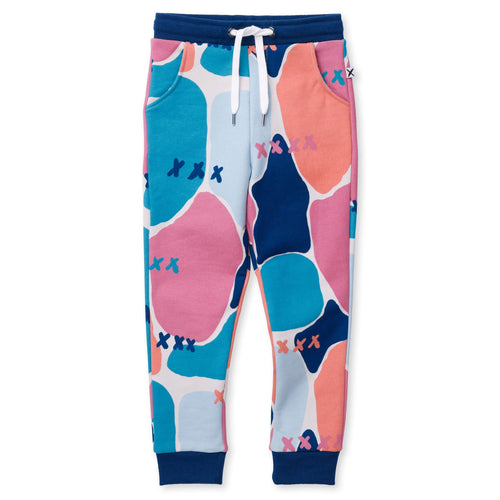 Minti Watercolour Furry Trackies - Multi