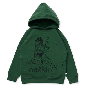 Minti Wild Pirate Furry Hood - Kelly Green