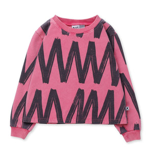 Minti Zig Zag Crew - Pink Wash