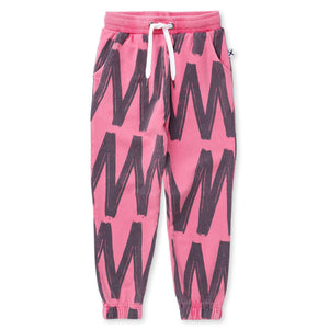 Minti Zig Zag Trackies - Pink Wash