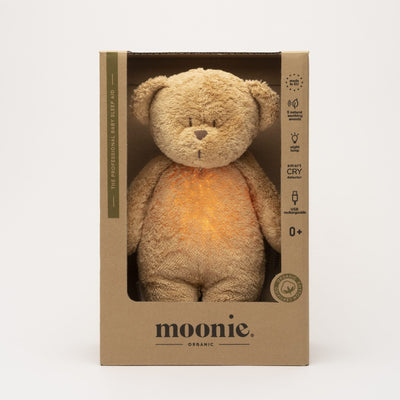 Moonie - Organic Humming Bear | Cappuccino Soft Toy Moonie 