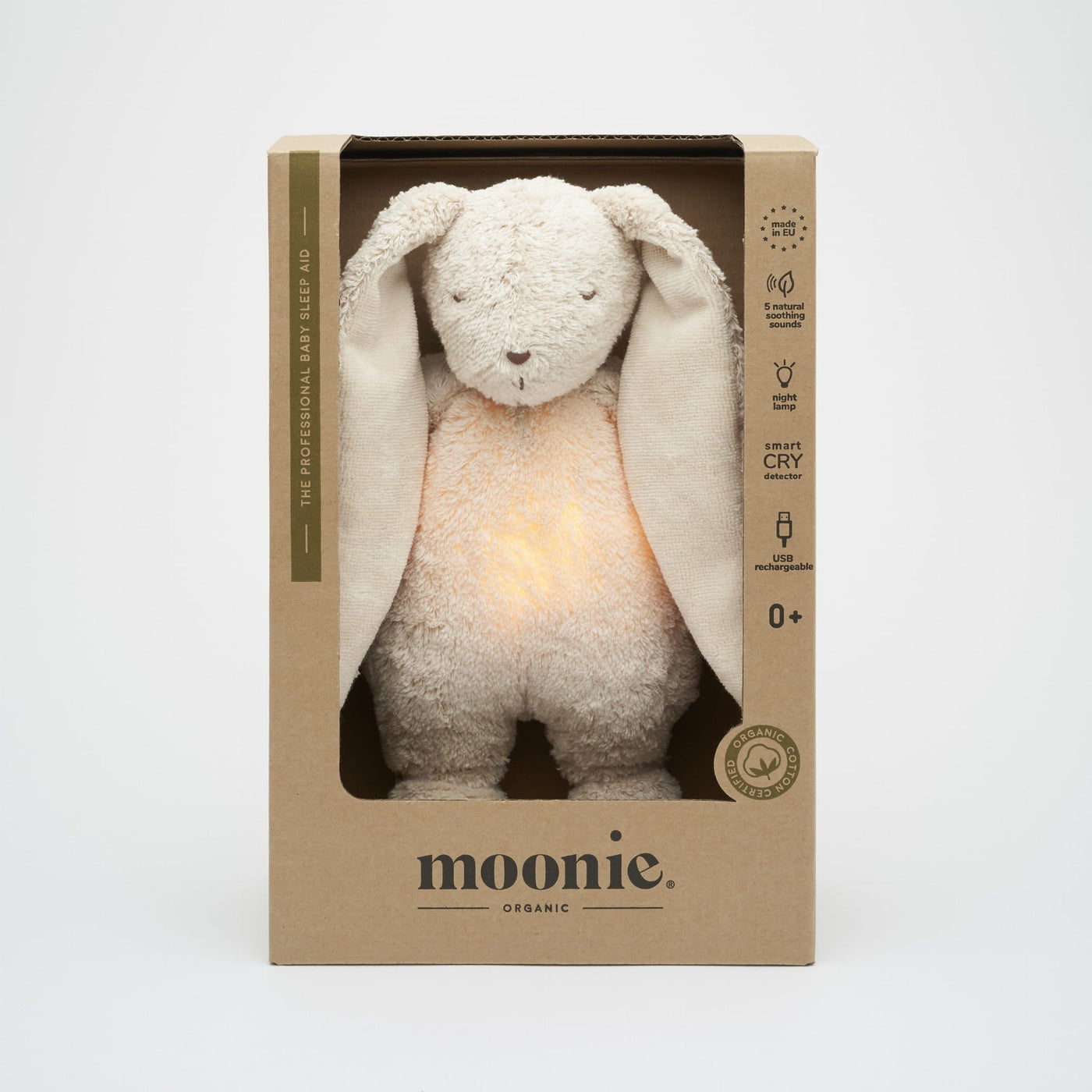 Moonie - Organic Humming Bunny | Sand Soft Toy Moonie 