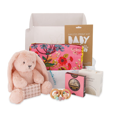 Mum & Bub Newborn Gift Set - Deluxe Blush - With Optional Personalised Name Gift Hamper Cherrie Baby Boutique 