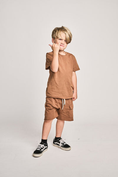 Munster Kids - Fave Cargo Short Washed Almond Shorts Munster Kids 