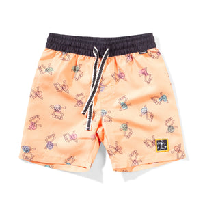 Munster Kids - Lightning Bshort Black/Peach