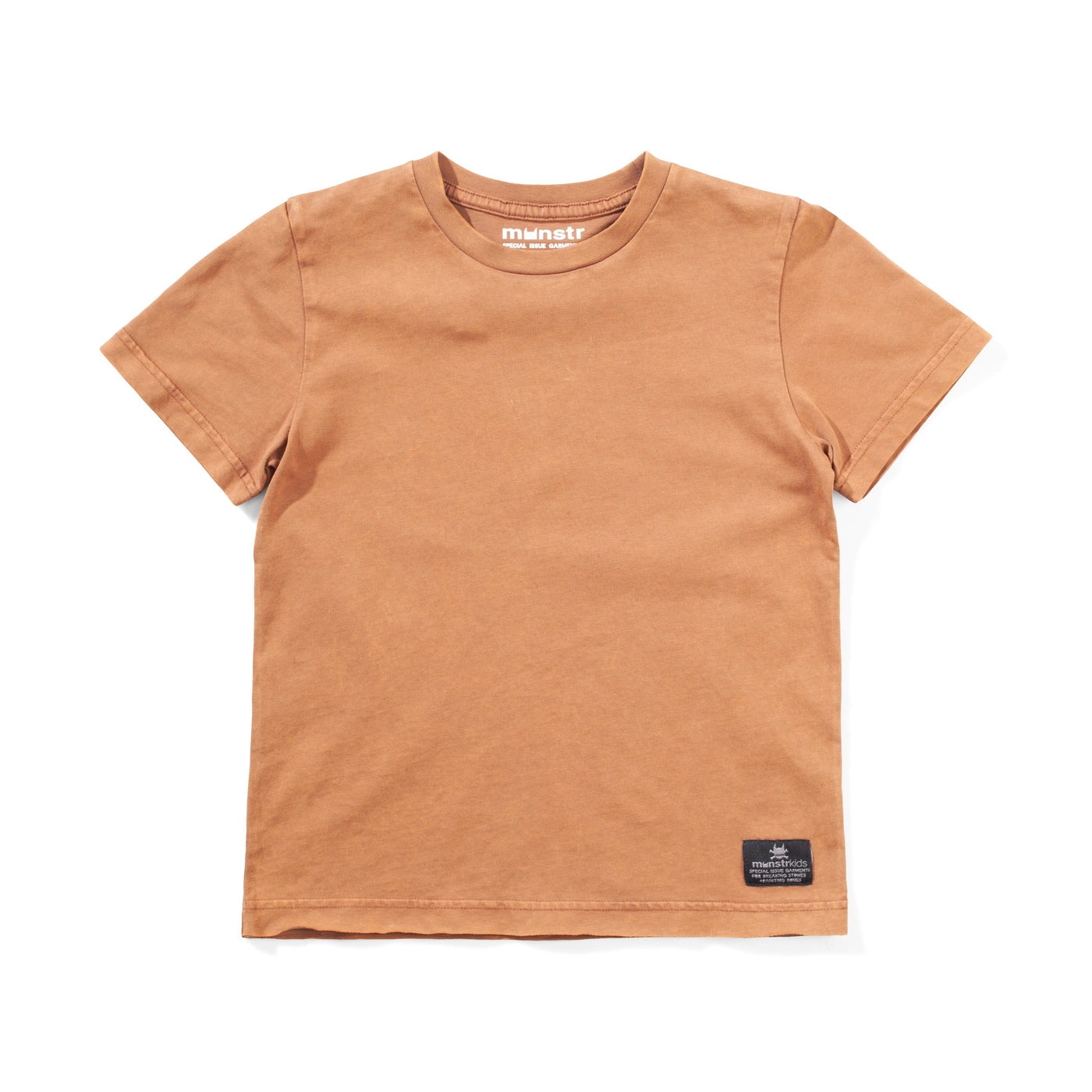 Munster Kids - Mnstr Plain SS Tee Washed Almond Short Sleeve T-Shirt Munster Kids 