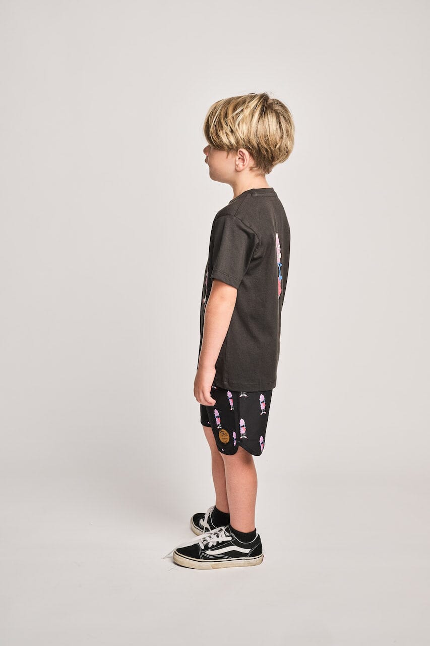 Munster Kids - Tongue Twister Bshort Black Boardshorts Munster Kids 