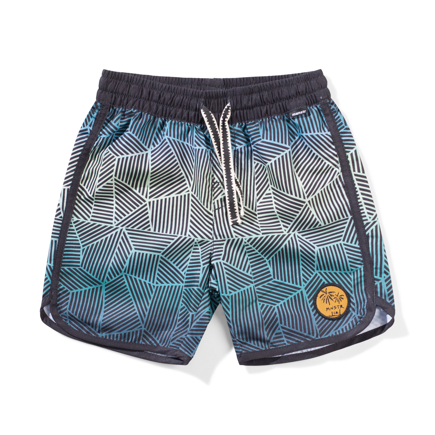 Munster Kids - Wavebuoys Bshort Teal Stripe Boardshorts Munster Kids 