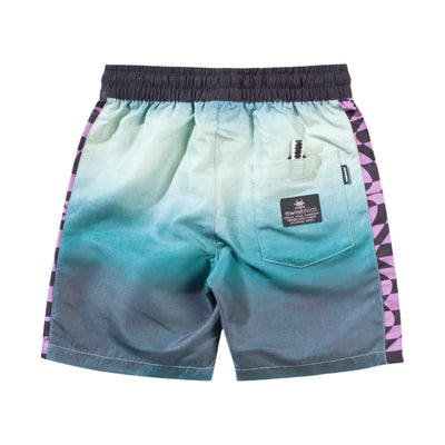 Munster Kids - Wrapdyecheck Bshort Teal Grad Boardshorts Munster Kids 