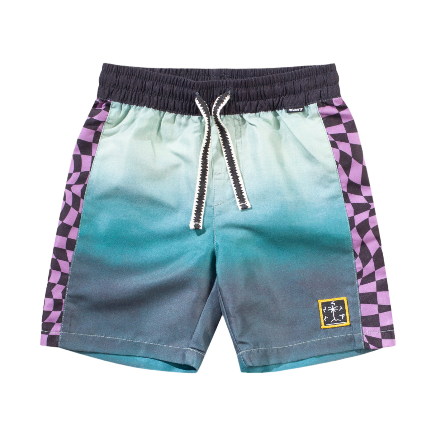 Munster Kids - Wrapdyecheck Bshort Teal Grad Boardshorts Munster Kids 