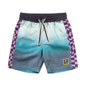 Munster Kids - Wrapdyecheck Bshort Teal Grad