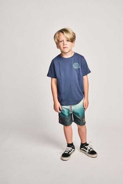 Munster Kids - Wrapdyecheck Bshort Teal Grad Boardshorts Munster Kids 