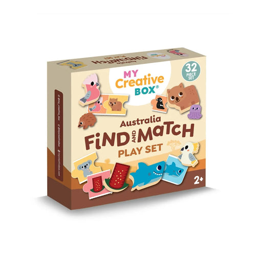 My Creative Box - Find And Match Play Set | Aussie Animals