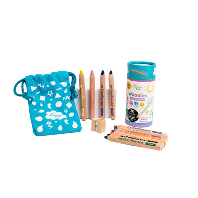 My Creative Box - Woodies 3-In-1 Wooden Pencils | Set Of 10 Activity & Craft My Creative Box 