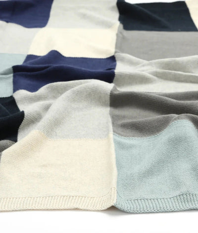 Nana Huchy - Baby Blanket | Patchwork Blue Blanket Nana Huchy 
