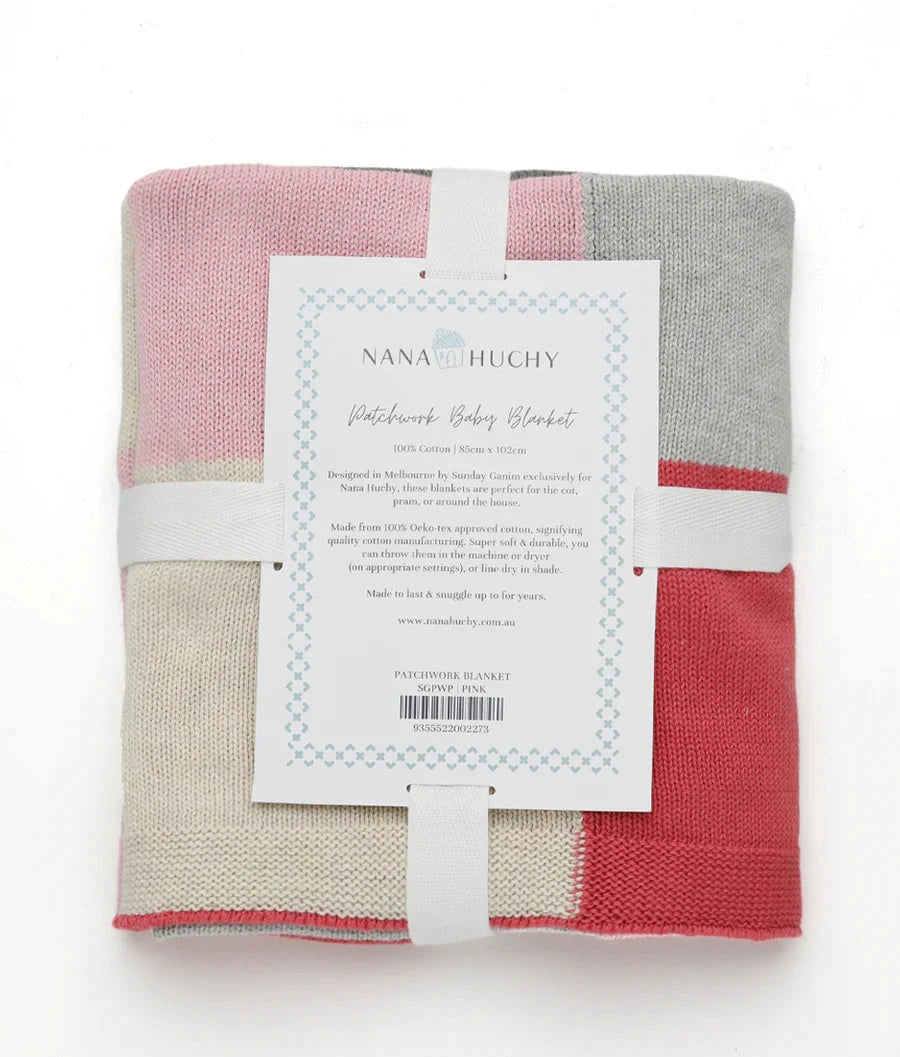 Nana Huchy - Baby Blanket | Patchwork Pink Blanket Nana Huchy 