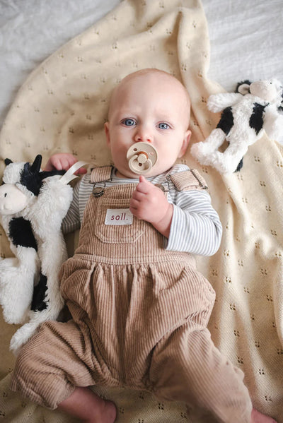 Nana Huchy - Clover the Cow Rattle | Black Rattle Nana Huchy 