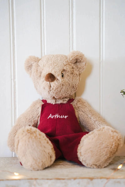 Nana Huchy - Honey Bear Overall | Red Soft Toy Nana Huchy 