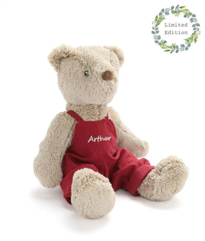 Nana Huchy - Honey Bear Overall | Red Soft Toy Nana Huchy 