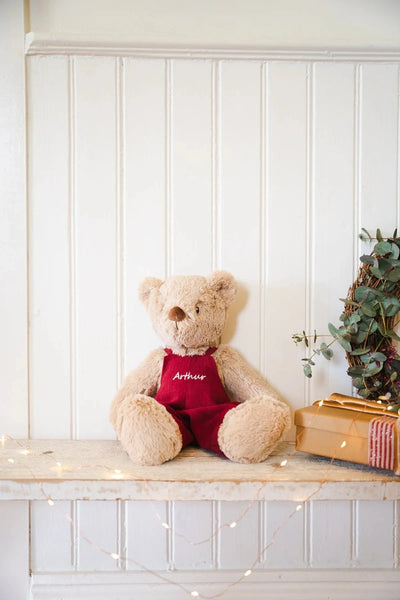 Nana Huchy - Honey Bear Overall | Red Soft Toy Nana Huchy 