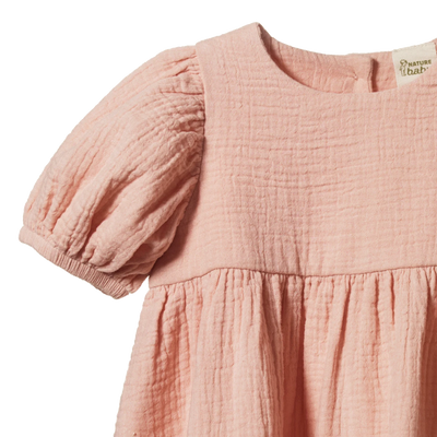 Nature Baby - Albertine Dress | Rose Dust Short Sleeve Dress Nature Baby 