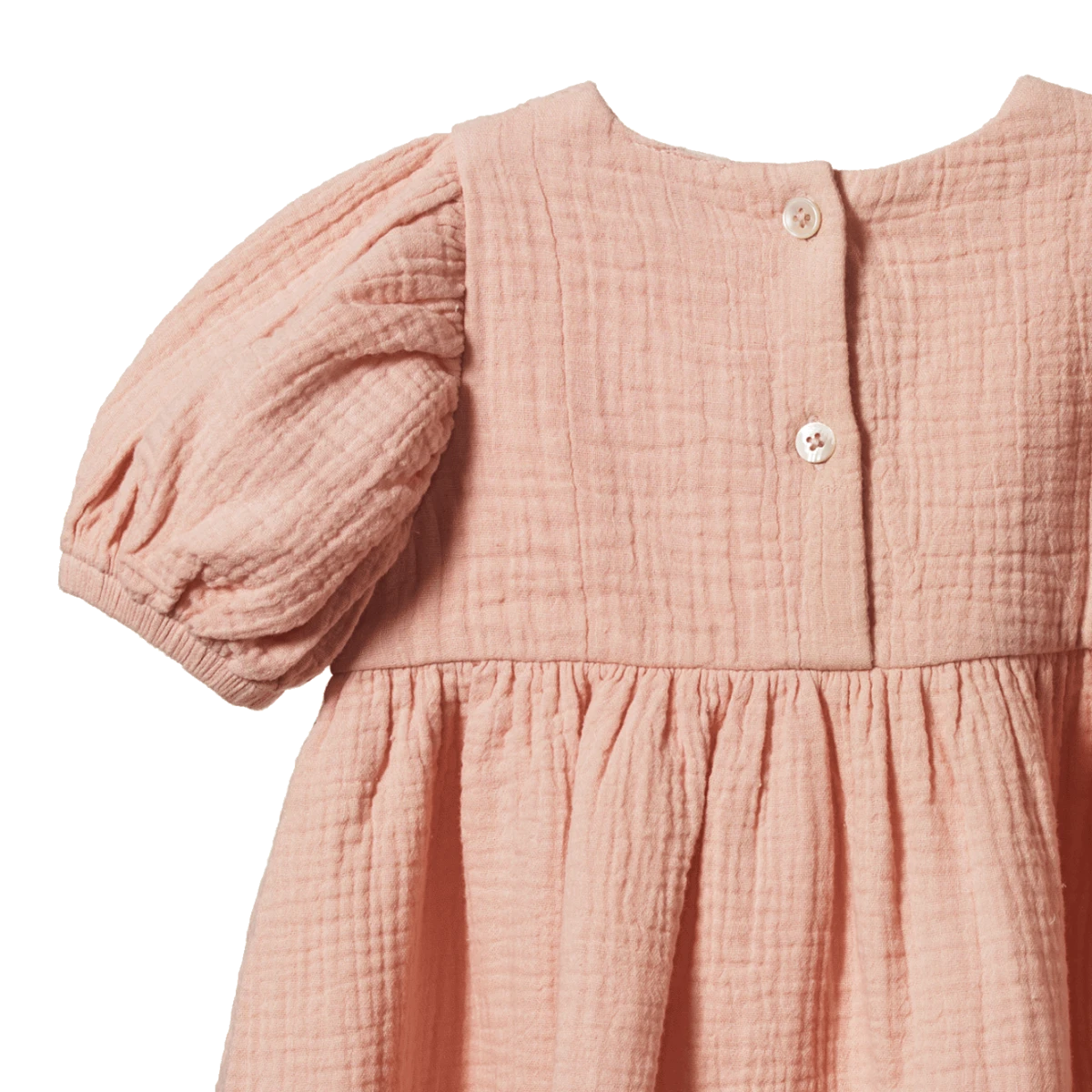 Nature Baby - Albertine Dress | Rose Dust Short Sleeve Dress Nature Baby 