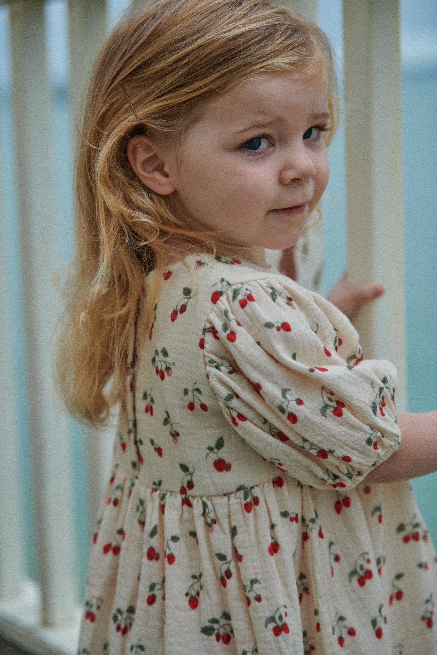 Nature Baby - Albertine Dress | Strawberry Blush Short Sleeve Dress Nature Baby 