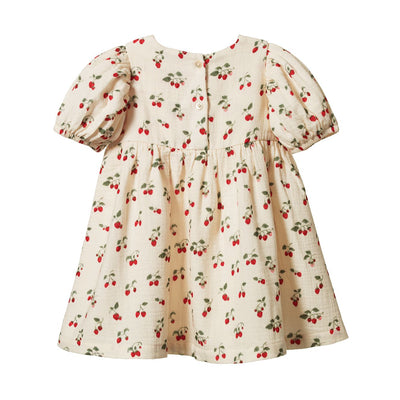 Nature Baby - Albertine Dress | Strawberry Blush Short Sleeve Dress Nature Baby 