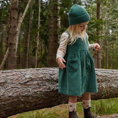 Nature Baby - Amelia Pinafore | Pine Sleeveless Dress Nature Baby 